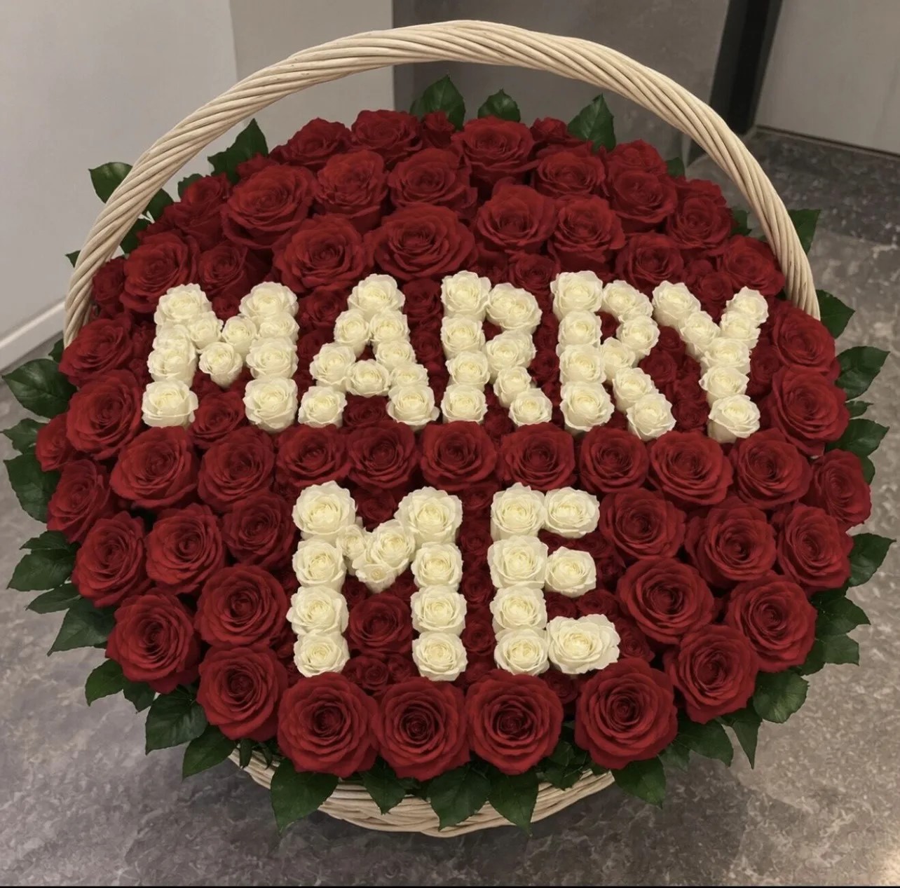 🌹КОМПОЗИЦИЯ ИЗ 501 КРУПНОЙ РОЗЫ MARRY ME ВЫХОДИ ЗА МЕНЯ🌹