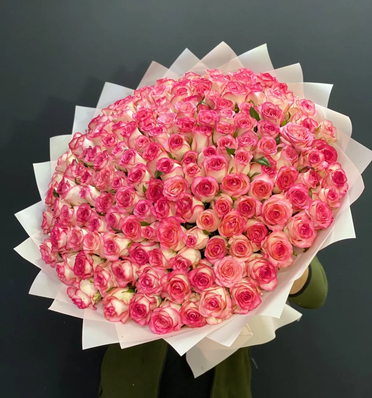 🌹ШИКАРНЫЙ БУКЕТ ИЗ 101 РОЗЫ СОРТА «ДЖУМИЛИЯ»🌹