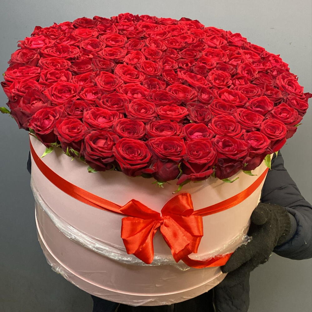 🌹ЭФФЕКТ ВАУ ИЗ 101 КРАСНОЙ РОЗЫ В КОРОБКЕ🌹